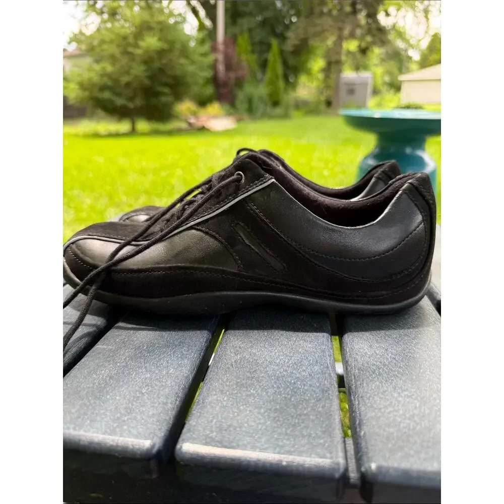 Clarks Womens Black Casual Lace-Up Shoes Size 9
